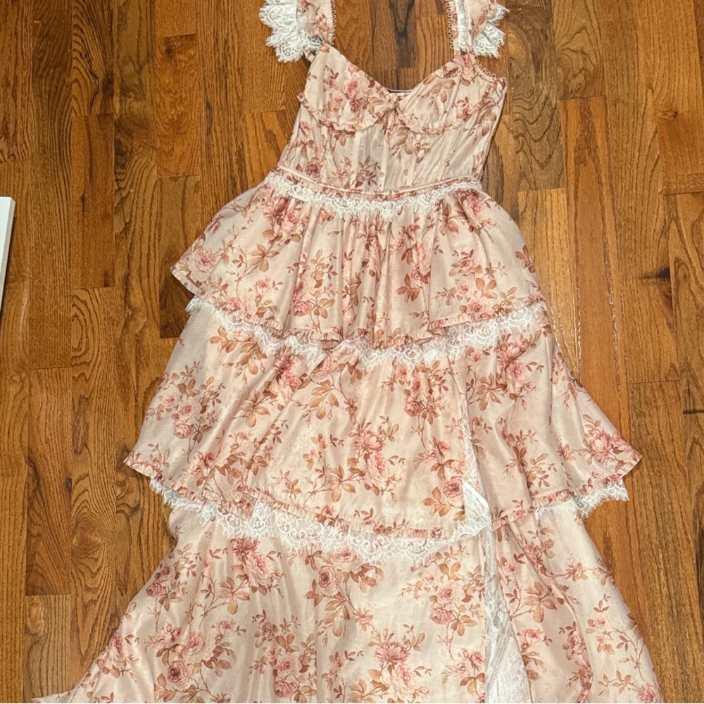 V. Chapman Jolie Rose Print Dress - Picture 4 of 8